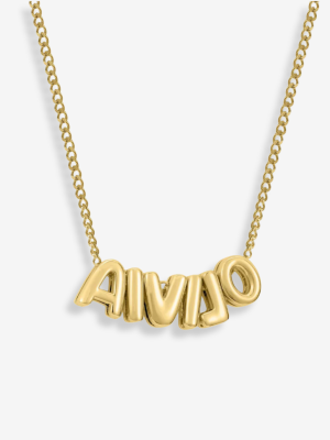Custom Bubble Name Necklace Waterproof Tarnish-Free