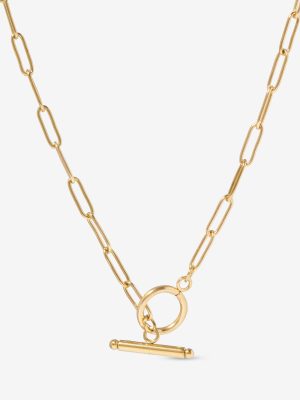 Paperclip Chain Necklace Gold Minimalist Jewelry