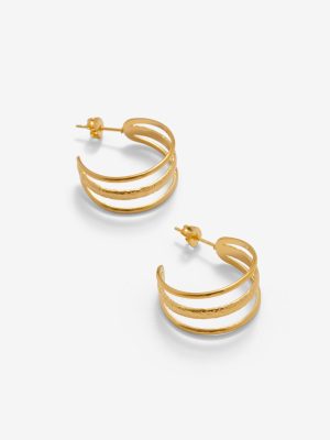 Triple Hoop Earrings for Bold Statement Looks