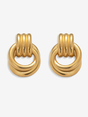 Celeste Intertwined Earrings in 18K Gold Waterproof